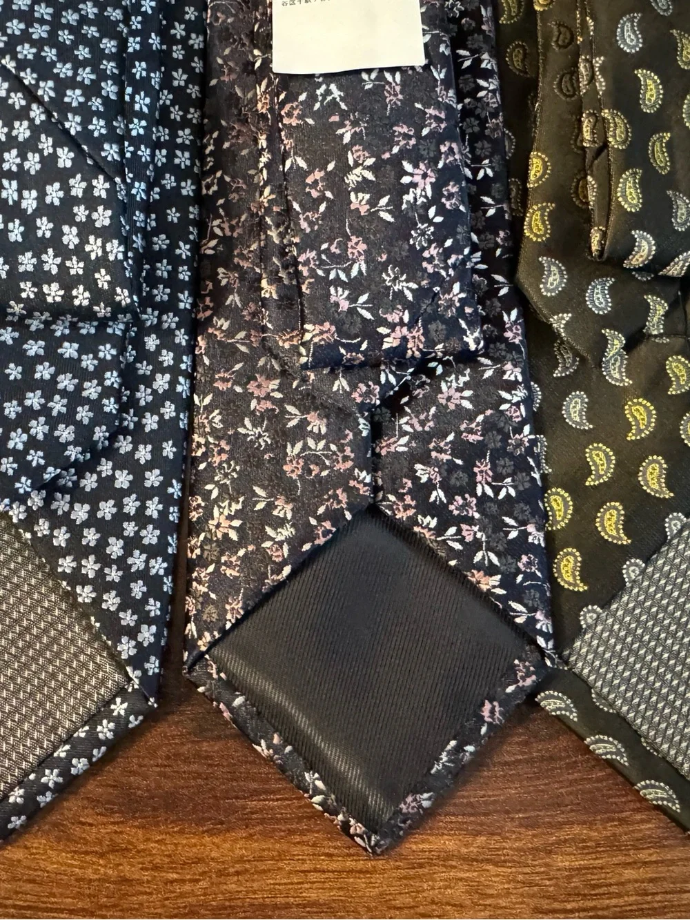 BERGAMO New York and Banana Republic Black, Navy, Paisley and Floral Ties